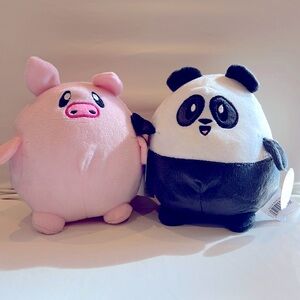 New✨✨Cute  panda & piggy Plush set